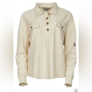 Natural Reflections Henley Long-Sleeve Pullover - Tapioca -
